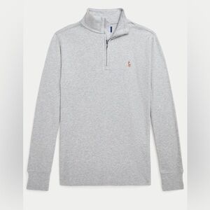 Polo by Ralph Lauren Men's Light Gray Quarter-Zip Pullover